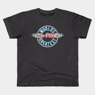 World's Greatest Co Pilot T-Shirt Aviation Airplane Wings Kids T-Shirt